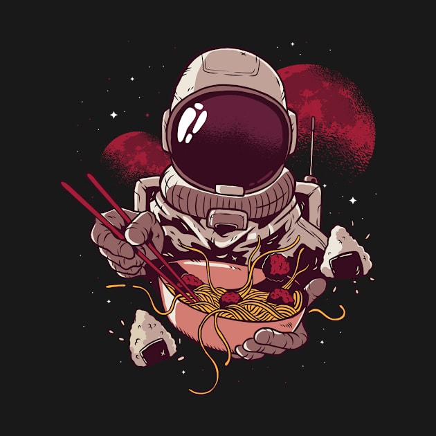 Space Astronaut With Ramen by Cosmo Gazoo