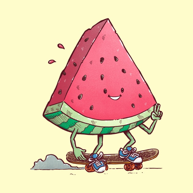 Watermelon Slice Skater by nickv47