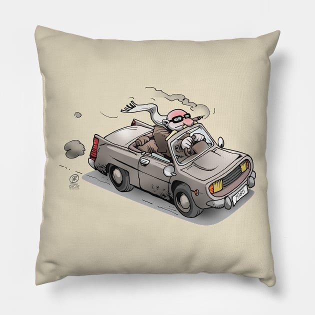 1980's old car Pillow by oscarsanchez