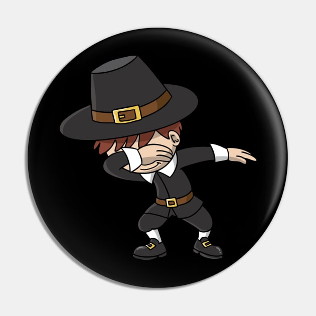 Thanksgiving Dabbing Pilgrim Dab Dance Boys Kids Pin by E