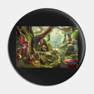 Surreal magic forest Pin