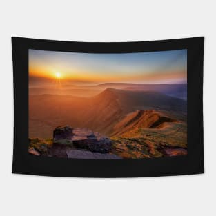 Cribyn from Pen y Fan Sunrise Tapestry