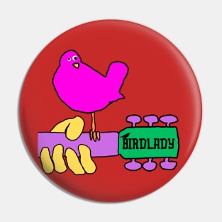 Birdlady Guitar - No Background Pin