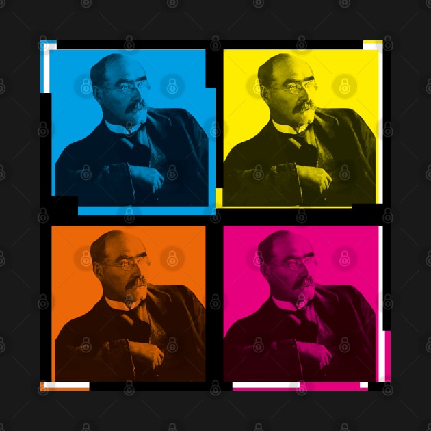 Rudyard Kipling - Poet - Colourful, pop art style design by CliffordHayes