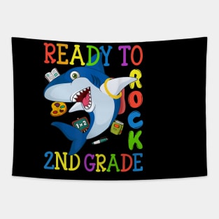 2nd Grade Dabbing Shark Back to School Kids Girls Boys Gift Tapestry