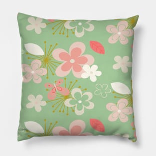 butterflies and flowers Pillow