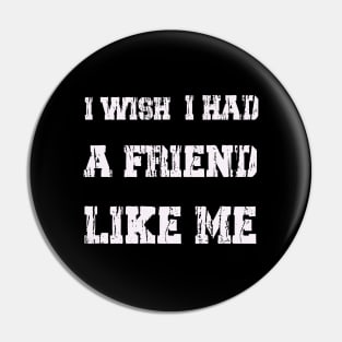 I WISH I HAD A FRIEND LIKE ME . Pin