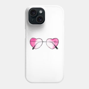 Pink Heart Sunglasses Phone Case