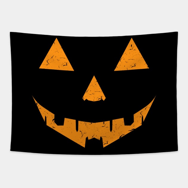 Pumpkin Face Tapestry by Imutobi