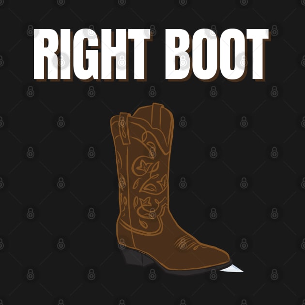 Road House: Right Boot by Woodpile