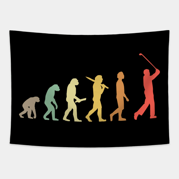 Retro Golf Evolution Gift For Golfers & Golf Players Tapestry by OceanRadar