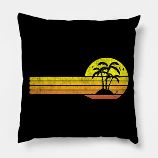 Palm Tree Tropical Beach Pillow