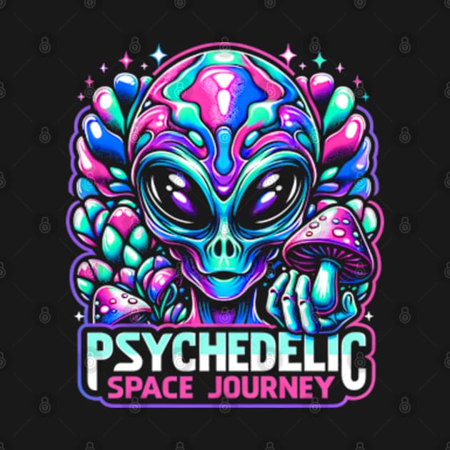 Psychedelic Space Journey - Alien by Neon Galaxia