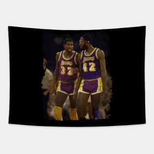 James Worthy and Magic Johnson, 1985 Tapestry