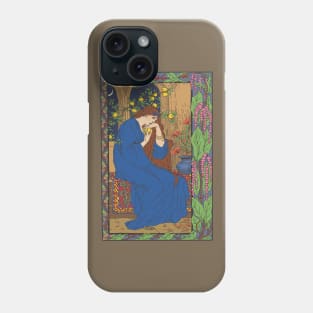 Pre- Raphaelite Girl 1 (Blue) Phone Case