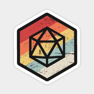 Retro 70s D20 Icon | Roleplaying Game Magnet