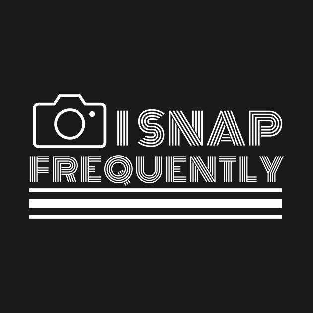 I snap frequently white design for photographers and camera enthusiasts by BlueLightDesign