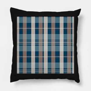 Autumn Aesthetic Artair 2 Hand Drawn Textured Plaid Pattern Pillow