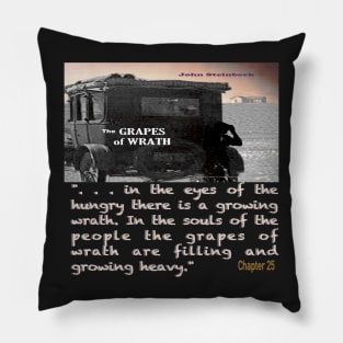 The Grapes of Wrath image and text Pillow