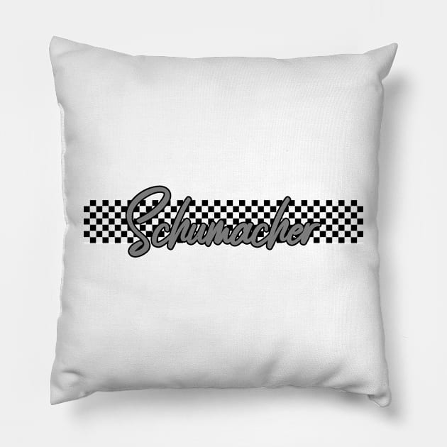 Race Flag Design - Mick Schumacher 2021 Pillow by GreazyL