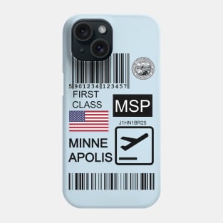 Minneapolis United states travel ticket Phone Case