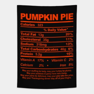 Pumpkin Pie Nutritional Information Thanksgiving Tapestry