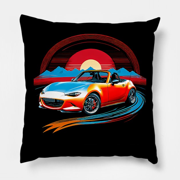 Mazda mx5 Pillow by TaevasDesign