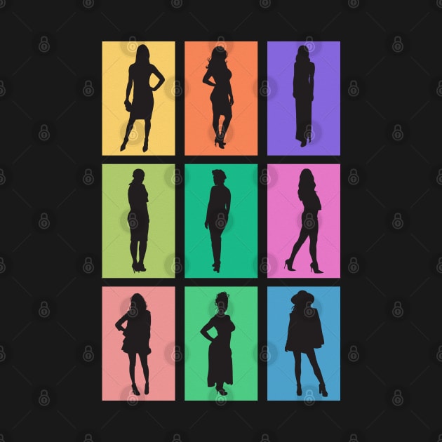 Woman Pop Art Silhouette by crissbahari