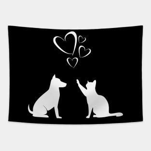 Dog and Cat Lover Tapestry