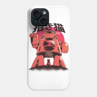 Mechanical Cat Graphic Design Mecha Cat Anime Phone Case