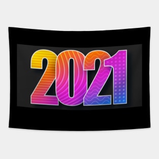 2021 colorful design new year 2021 Tapestry