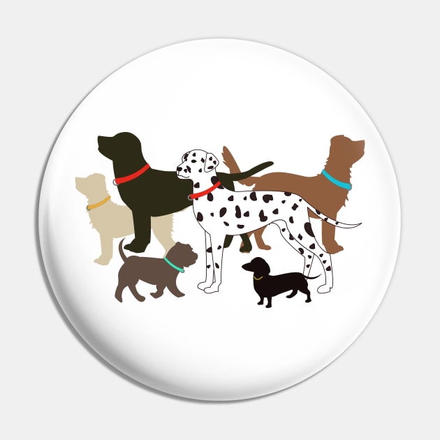 Pack of Dogs Pin by designInk