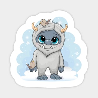 Cute Cartoon Yeti Magnet