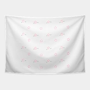 Cute Coquette pale pink flower repeating pattern - large Tapestry