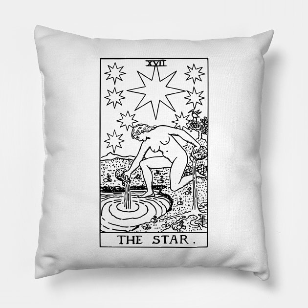 Tarot Card - Star Pillow by isstgeschichte