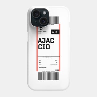 Boarding pass for Ajaccio Phone Case