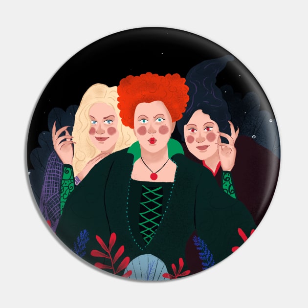 Hocus Pocus - The Sanderson Sisters Pin by London Colin