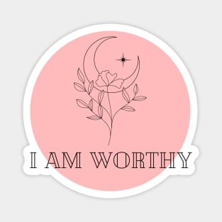 Affirmation Collection - I Am Worthy (Rose) Magnet
