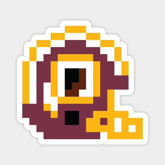 8 Bit Washington Redskins Helmet Magnet by N8I