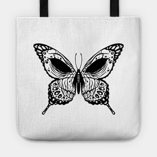 Butterfly skull Tote