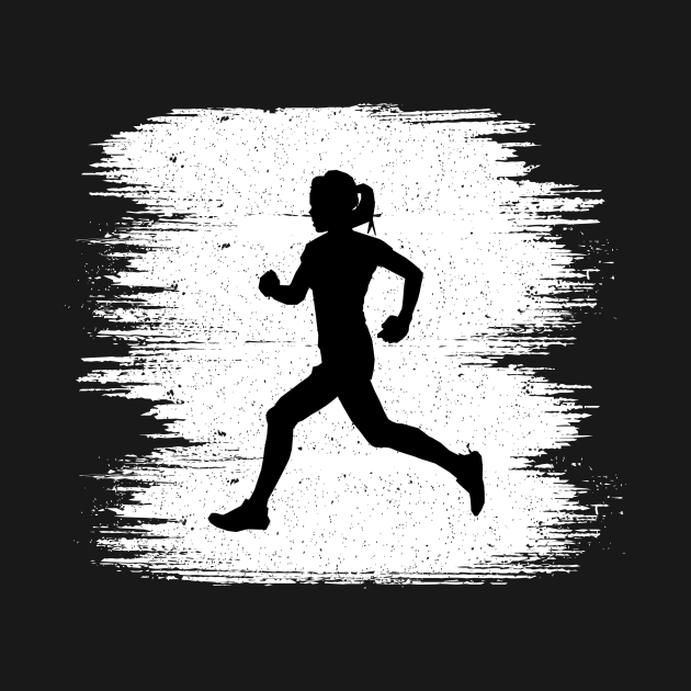 Vintage Track And Field Runner Sprinter Girl by ChrisselDesigns