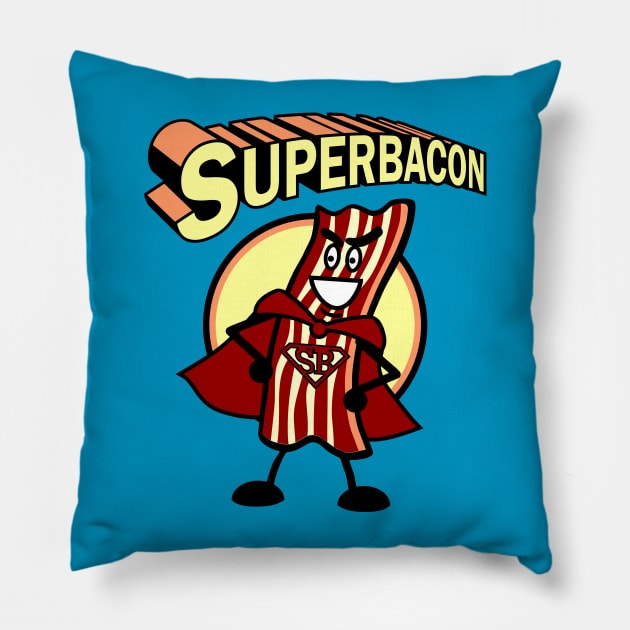 Superbacon Pillow by DavesTees