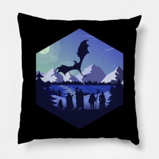 Adventure Party Dragon D20 Pillow