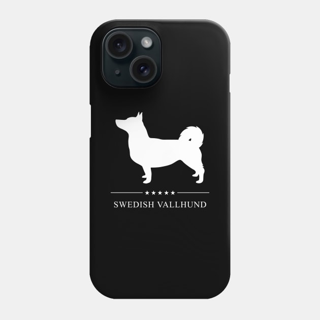 Swedish Vallhund Dog White Silhouette Phone Case by millersye