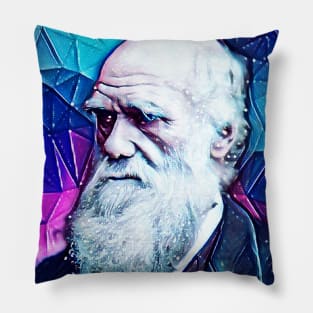 Charles Darwin Snowy Portrait | Charles Darwin Artwork 5 Pillow