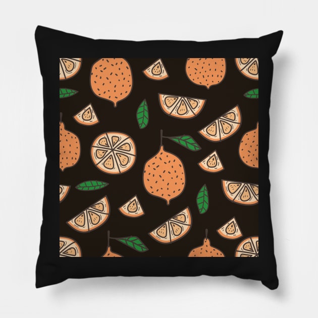 Minimal Colorful Fruit Pattern Pillow by Famgift