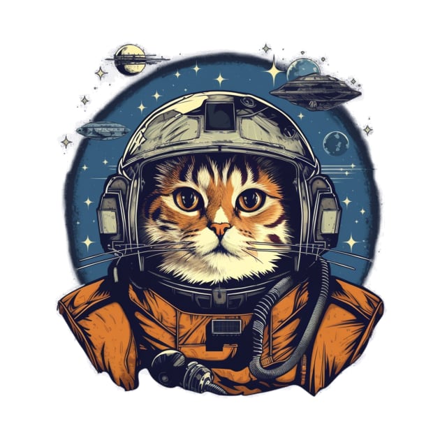 Space Pilot Cat Spacecat Astronaut by Shaani