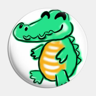 Cute Alligator Drawing Pin