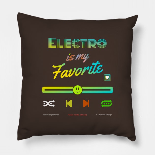 My Favorite is electro Pillow by vectorhelowpal