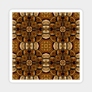 Brown Snakeskin Texture Artistic Pattern Number 2 Magnet